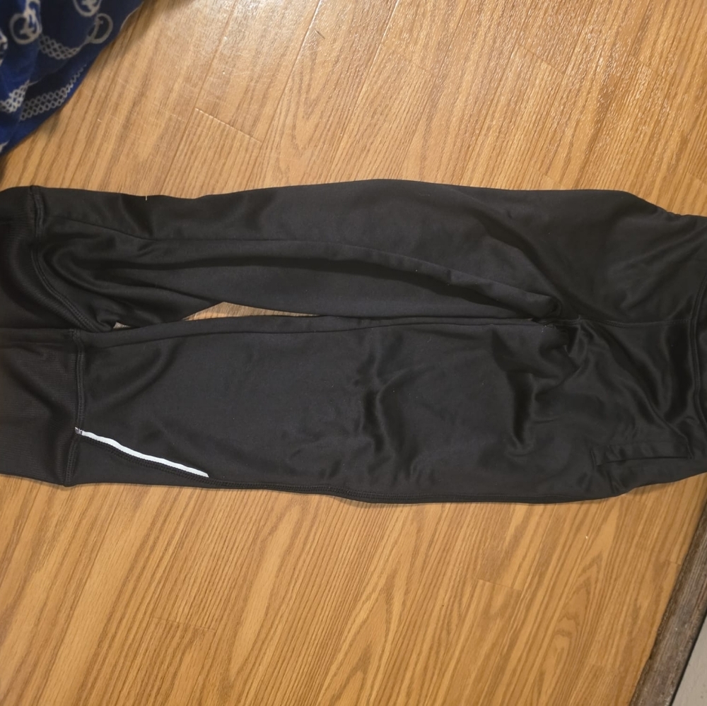 Danskin Black Girls' Athletic Leggings with White Trim